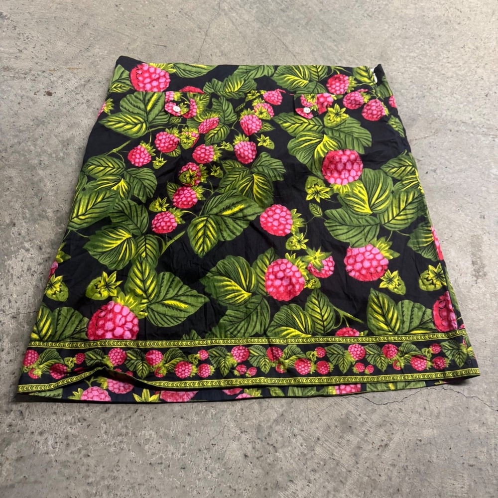 Mary Marshmallow Strawberry Tropical Fruit Print Mini Skirt S/XXL Boho Preppy